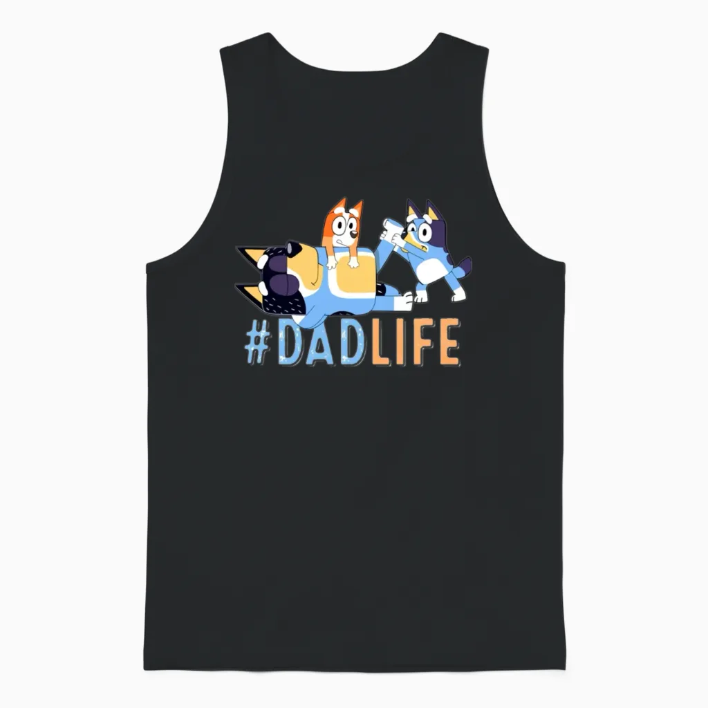 Bluey Dad Unisex Tank Top in Black