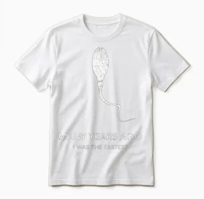 Many Years Ago I Was the Fastest Humorous Design Unisex T-Shirt - White