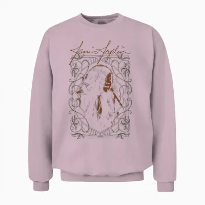 Photo Janis Joplin New Unisex Sweatshirt - Light Pink