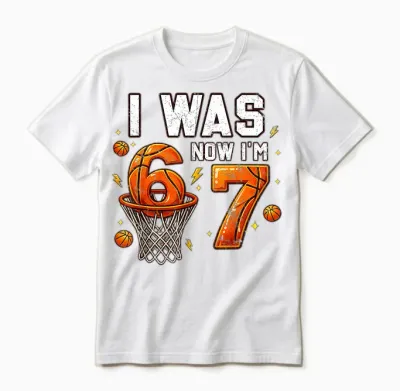 Ich War 6 Jetzt Bin Ich 7 Lustig 6 7 Geburtstag Jungen Mädchen 67 Geburtstag Unisex T-Shirt - White