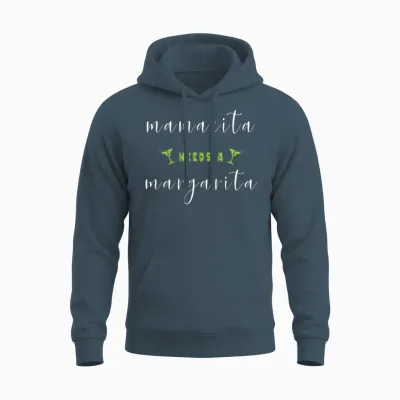 Mamacita Needs a Margarita Cute Fun Cinco De Mayo Unisex Hoodie - Dark Heather