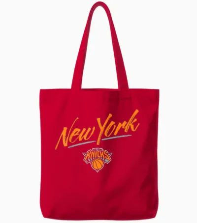 Nba - New York Knicks Markerskript Tote Bags - Red