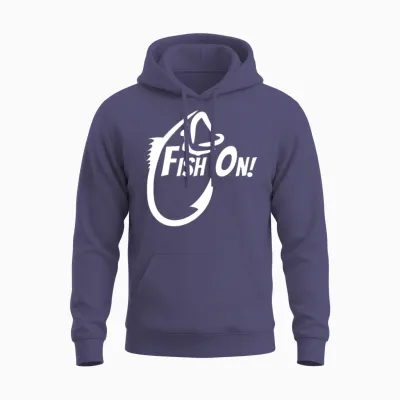 Fish on Reel Life Fishing Gift Unisex Hoodie - Heather Sport Dark Navy