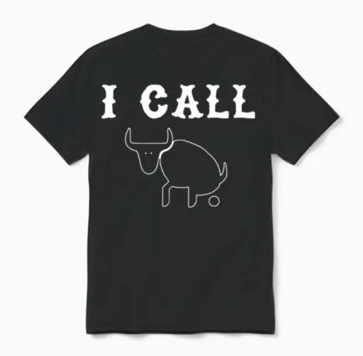 I Call Bull Funny Fishing Crap Saying Poker World Unisex T-Shirt in Black