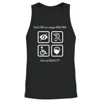 Equality for People with Disabilites Unisex Tank Top - Black – 2