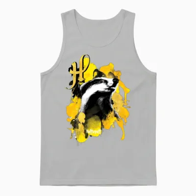 Harry Potter Hufflepuff Badger Unisex Tank Top - Ash