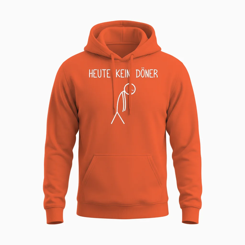 Heute Kein Döner Dönerspieß Dönerliebhaber Döner Unisex Hoodie in Orange