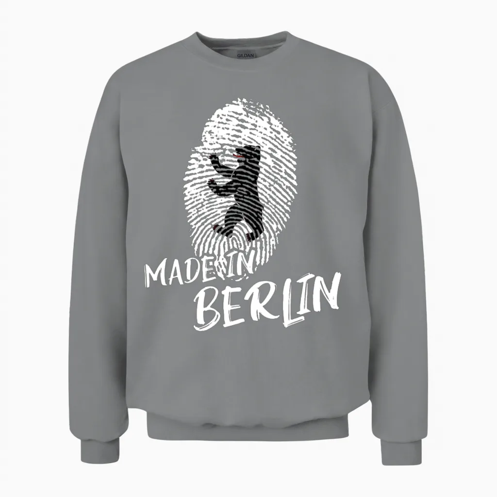 Made in Berlin Berliner Unisex Sweatshirt in Sport Grey