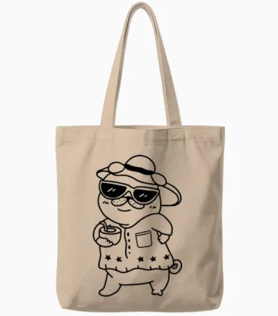 Kawaii Dog, Cute Dog. Tote Bags - Natural