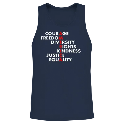 Anti Trump Shirt Resist T Shirt Political T Shirts Unisex Tank Top - Navy