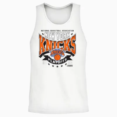 Nba Officiel 2026 Playoffs New York Knicks Next Unisex Tank Top - White