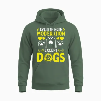 Dog Rescue Shelter Dogs Adopt Dogs Funny Dog Unisex Hoodie - Military Green