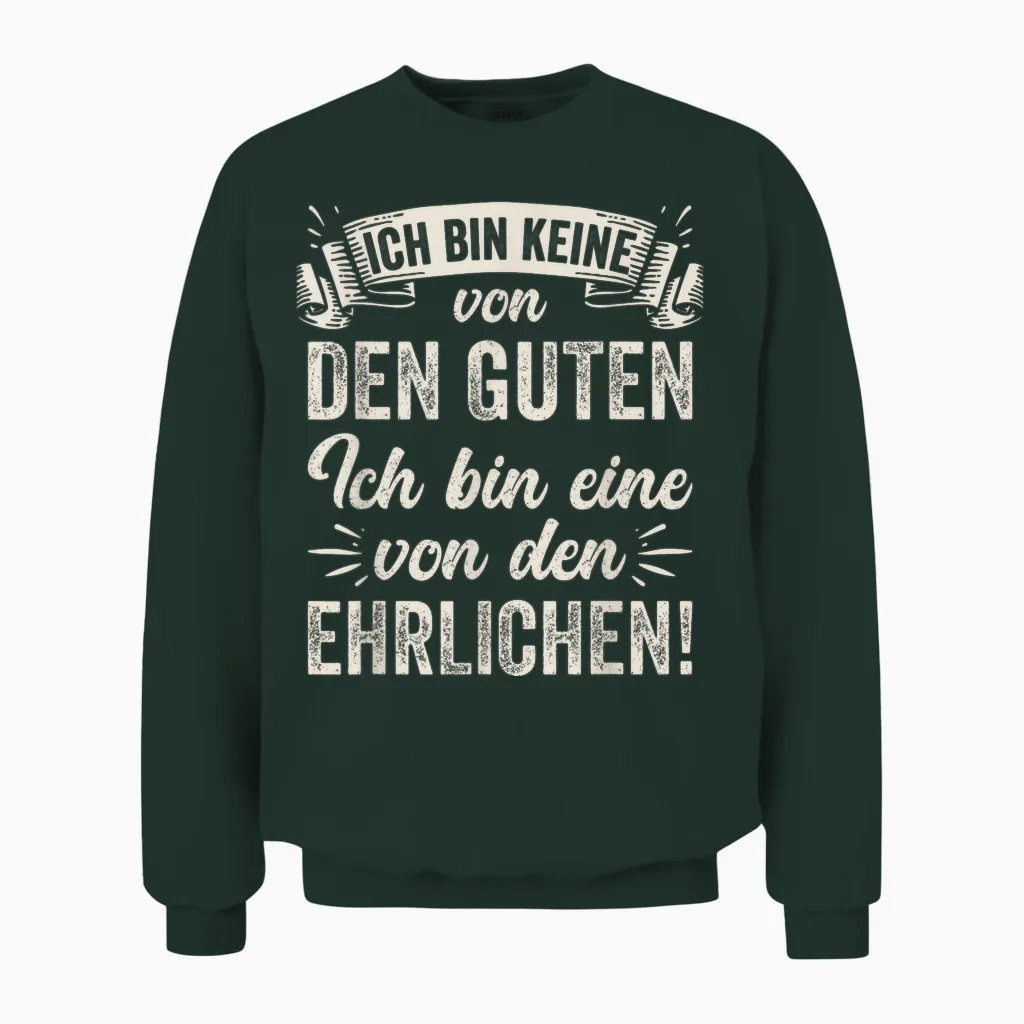 Ich Bin Keine Von Den Guten Ich Bin Eine Von Den Ehrlichen Unisex Sweatshirt in Forest