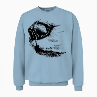 Dog Nose Unisex Sweatshirt - Light Blue