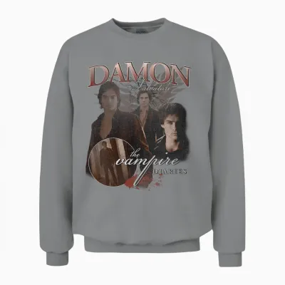 The Vampire Diaries Damon Unisex Sweatshirt - Sport Grey