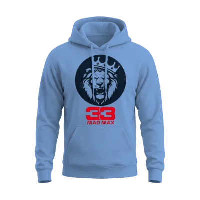 Max Verstappen 33 Lion Unisex Hoodie - Carolina Blue