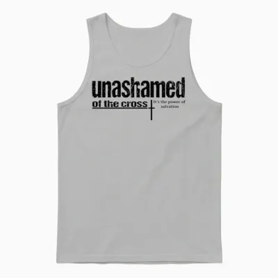 Unashamed of the Cross Unisex Tank Top - Ash