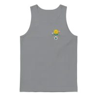 Good Positive Vibes Sunflower Pocket Design Unisex Tank Top - Sport Grey – 1