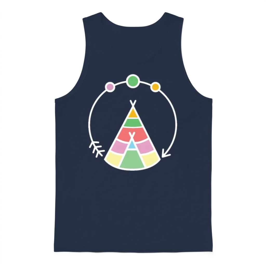 Boho Children โ Aesthetic Unisex Tank Top - Navy