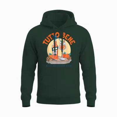 Tutto Bene X Viva La Dolce Vita - Cocktail Oils Sprays Club T-Shirt, Black, S Unisex Hoodie - Forest