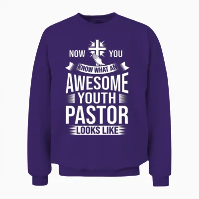 Youth Pastor Church Minister Clergy Christian Unisex Sweatshirt - Purple