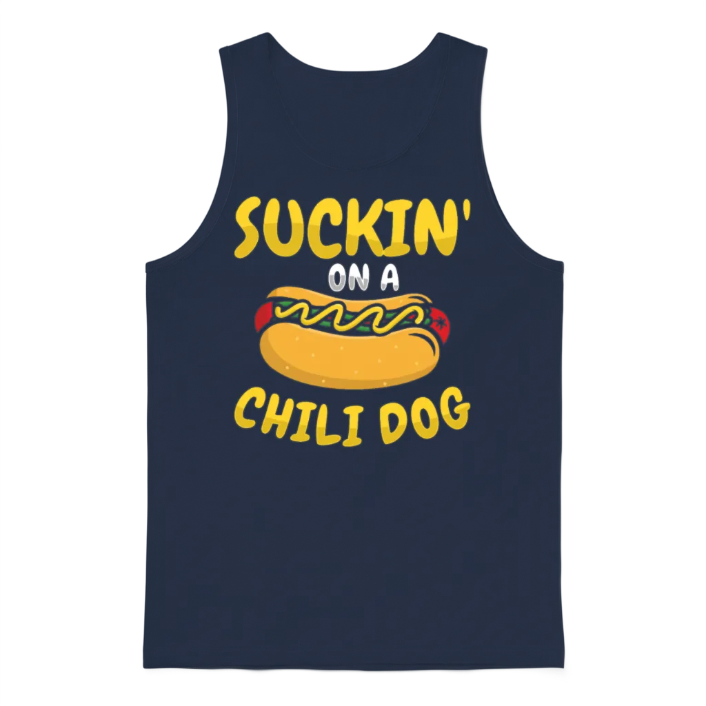 Chili Dog Hot Dog Sausage Fastfood Unisex Tank Top - Navy