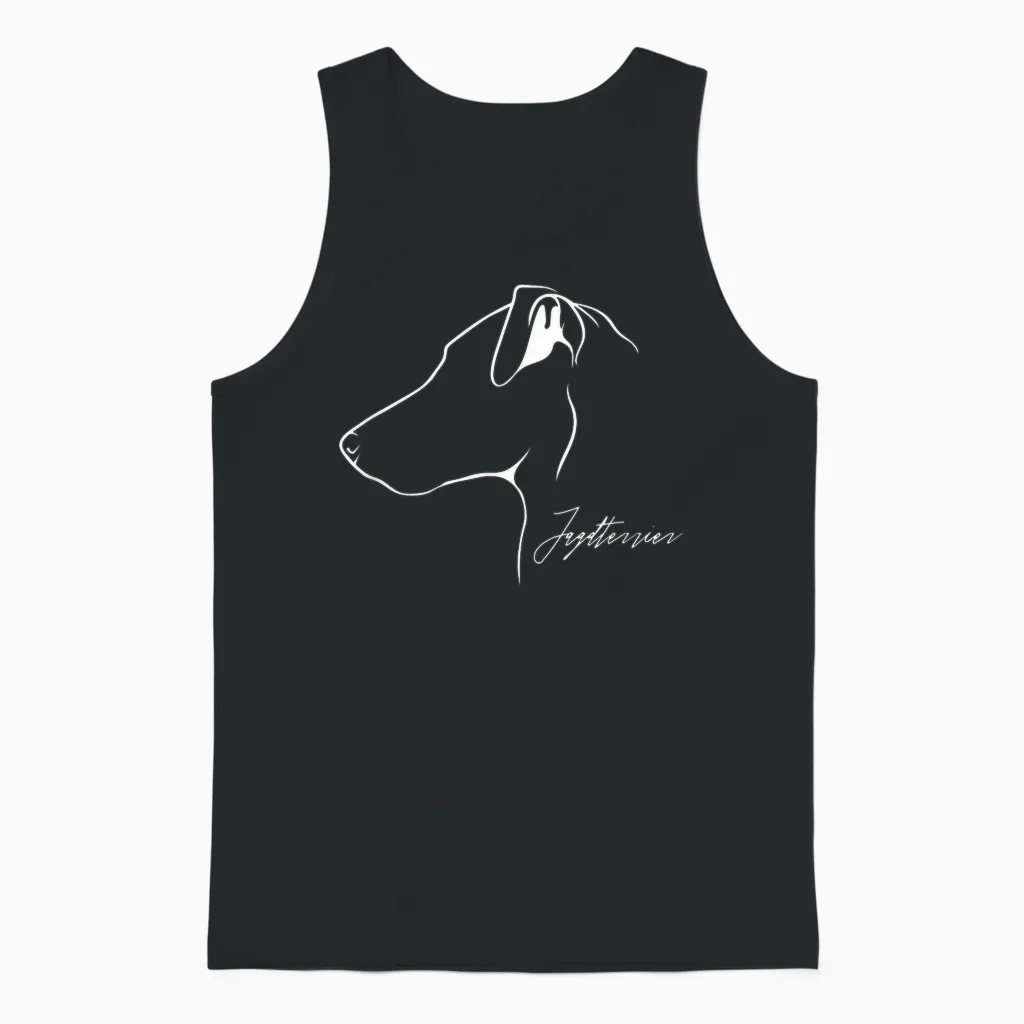 Deutscher Jagdterrier Profil Hunderasse Hund Hunde Jagdhunde Unisex Tank Top in Black