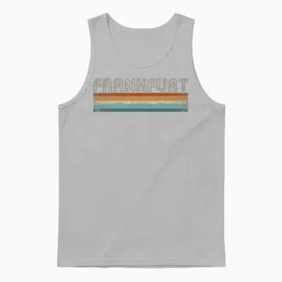 Frankfurt City Retro Design Unisex Tank Top - Ash