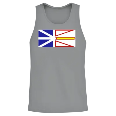 Flag of Newfoundland and Labrador, Drapeau Tnl, Ca Unisex Tank Top - Sport Grey