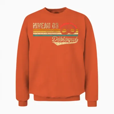 3 Years of Wheat Wedding Anniversary, Level 3 Unlocked Unisex Sweatshirt - Orange