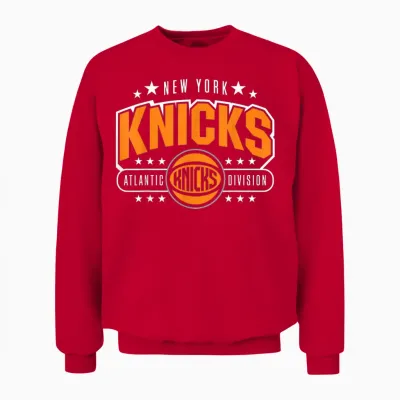 Nba - New York Knicks Gewölbte Atlantic Division Unisex Sweatshirt - Red