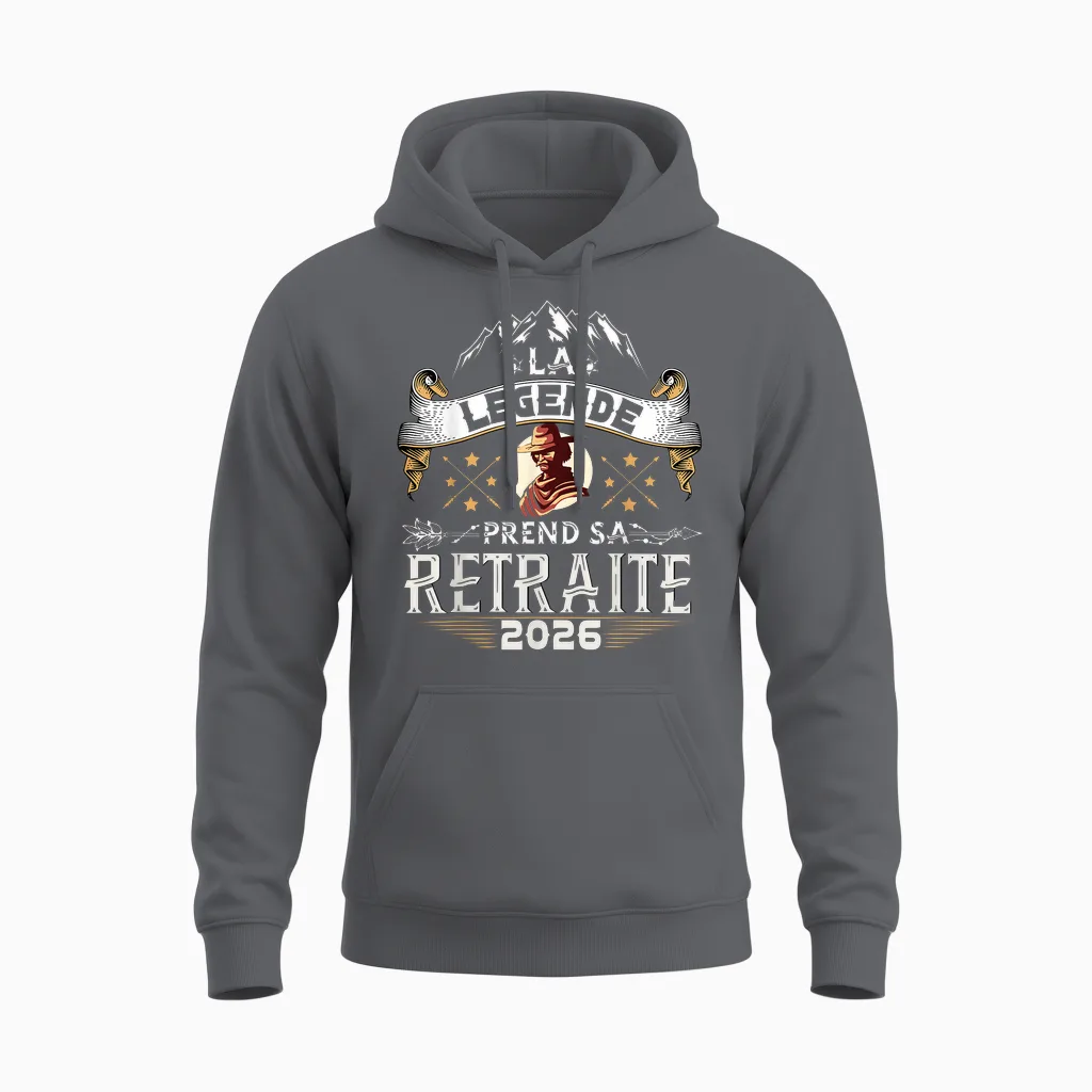 La Légende Prend Sa Retraite 2026 Homme Humour Humoristique Unisex Hoodie in Charcoal