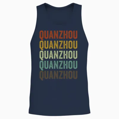 Quanzhou China Retro Vintage Unisex Tank Top - Navy