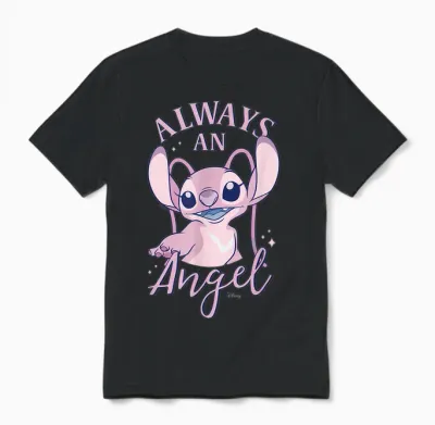 Lilo & Stitch - Always an Angel Unisex T-Shirt - Black