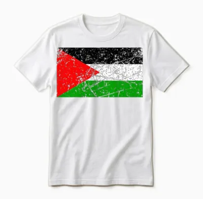 Palestine Flag Graphic for Men Women Unisex T-Shirt - White
