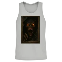 Demonic Skull with Glowing Eyes Unisex Tank Top - Ash – 2