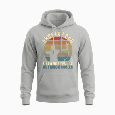 Archery Dad Retro Archer Unisex Hoodie - Ash