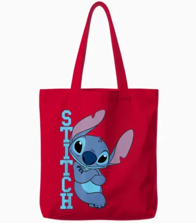 Lilo & Stitch Posing Tote Bags - Red