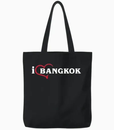 Bangkok Thaïlande Souvenir Couple Groupe Famille Assorti Tote Bags - Black