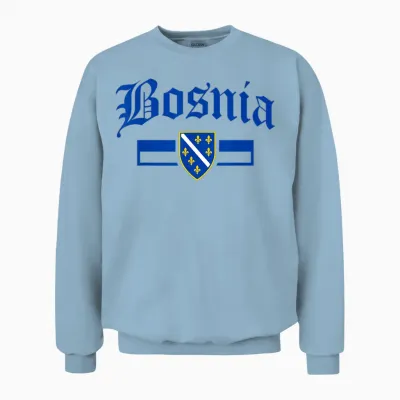 Bosnien Geschenk Flagge Bosnia Vintage Herzegowina Sarajevo Unisex Sweatshirt - Light Blue
