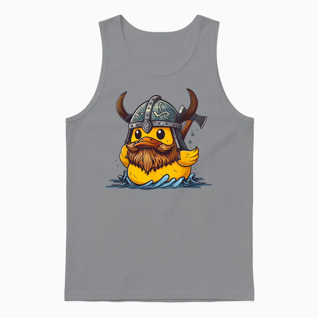 Rubber Duck Viking Duck Viking Helmet Vikings Rubber Duckie Unisex Tank Top in Sport Grey