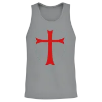 Knights Templar Shield Unisex Tank Top - Sport Grey – 2
