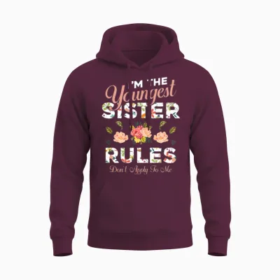 Youngest Sister Unisex Hoodie - Maroon