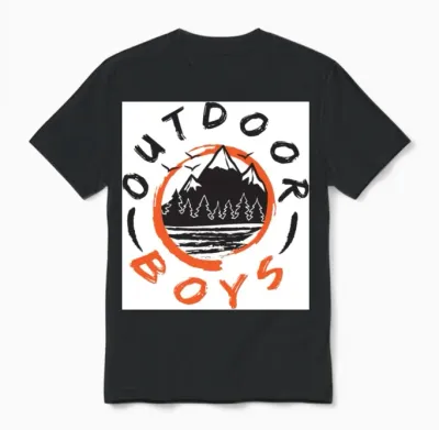Outdoor Boys Logo Unisex T-Shirt - Black