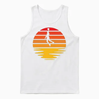 Basketball Retro Unisex Tank Top - White
