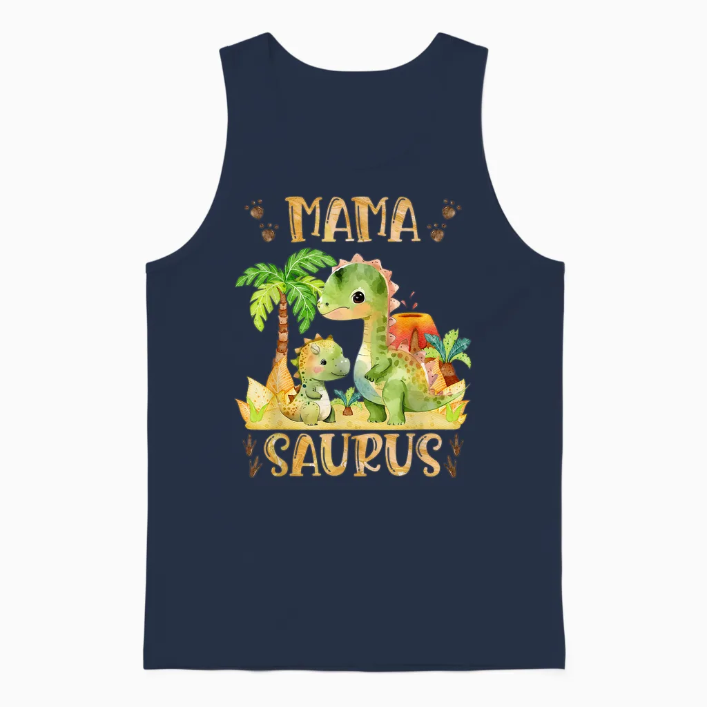 Mamasaurus Muttertag Mama Dinosaurier Mama Saurus Mütter Unisex Tank Top in Navy