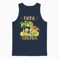 Mamasaurus Muttertag Mama Dinosaurier Mama Saurus Mütter Unisex Tank Top in Navy - 1
