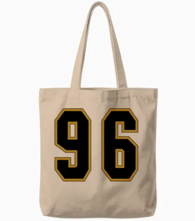 Jersey Number 96 Tote Bags - Natural