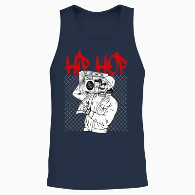 Hip Hop Unisex Tank Top - Navy