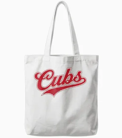 Vintage Cubs Name Personalized Retro for Men Women Kid Tote Bags - White
